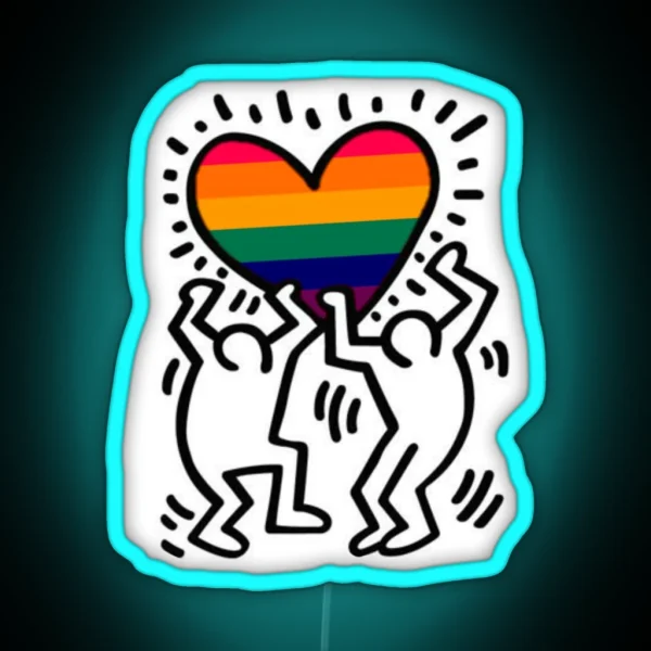 Gay Haring RGB Neon Sign