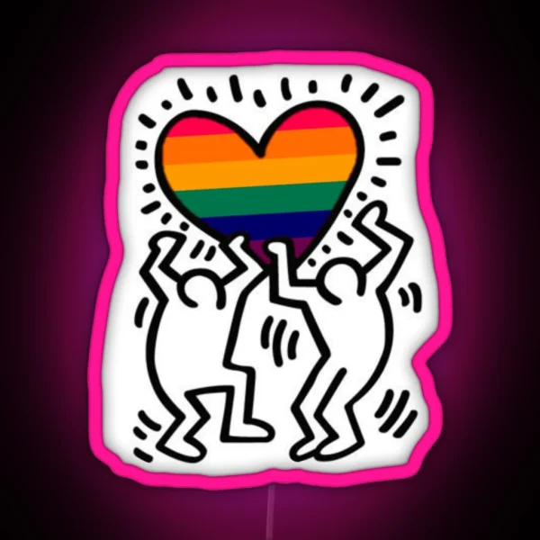 Gay Haring RGB Neon Sign