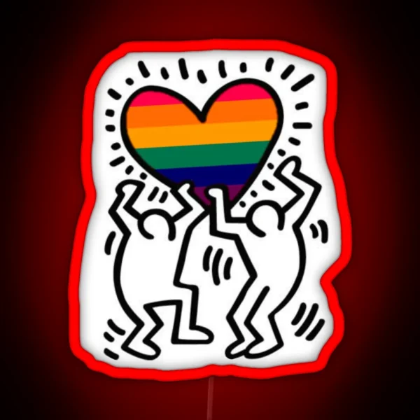 Gay Haring RGB Neon Sign