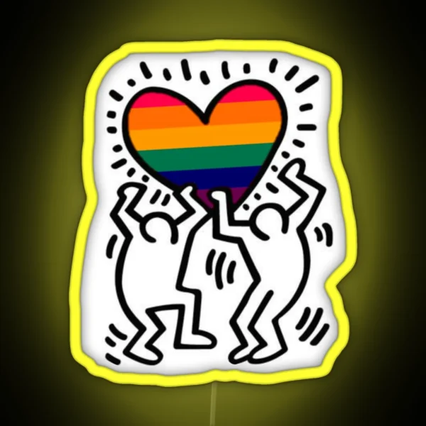Gay Haring RGB Neon Sign