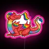 Vibrant Rainbow LED Sign Displaying Iconic Gay Pride Dragon Design