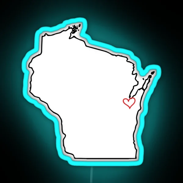 GB Is Where The Heart Is RGB Neon Sign