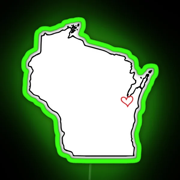GB Is Where The Heart Is RGB Neon Sign