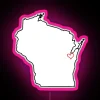 GB is where the heart is neon light decoration sign