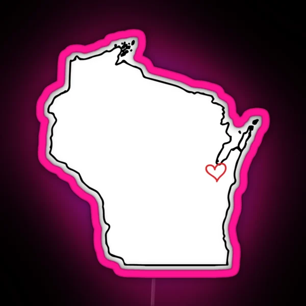 GB Is Where The Heart Is RGB Neon Sign