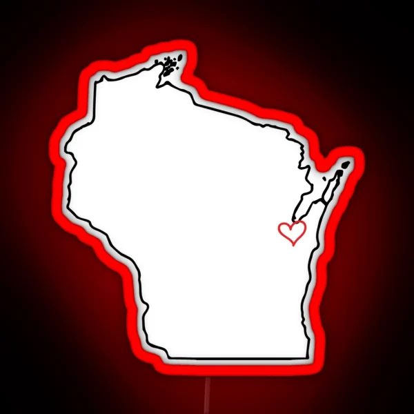 GB Is Where The Heart Is RGB Neon Sign