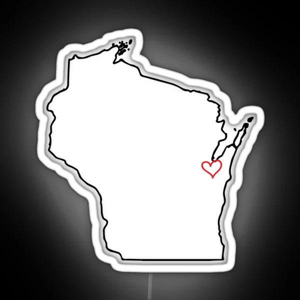 GB Is Where The Heart Is RGB Neon Sign