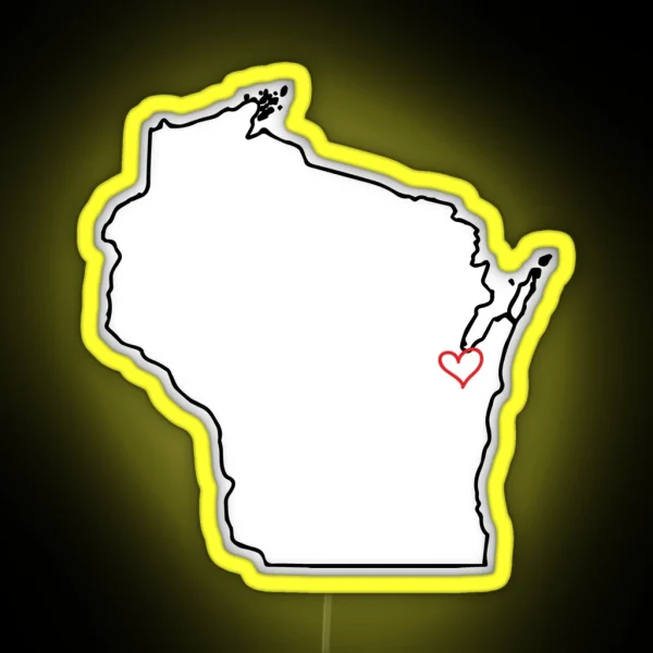 GB Is Where The Heart Is RGB Neon Sign