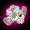 Iconic Straw Hat Crew Neon Sign Featuring Gear 5 Luffy