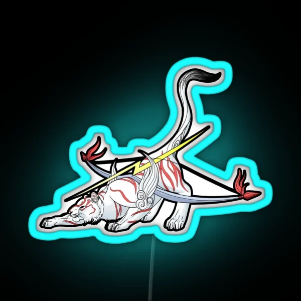 Gekigami Okami RGB Neon Sign