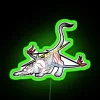 Vibrant Gekigami Okami inspired neon wall art in RGB colors.