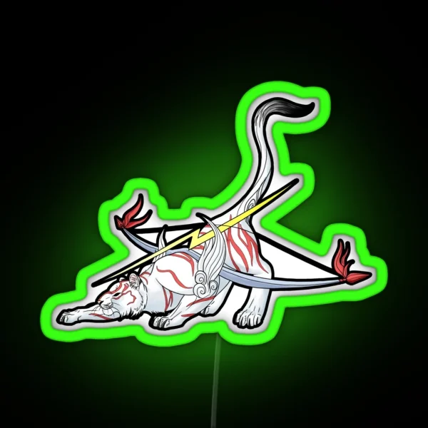 Gekigami Okami RGB Neon Sign