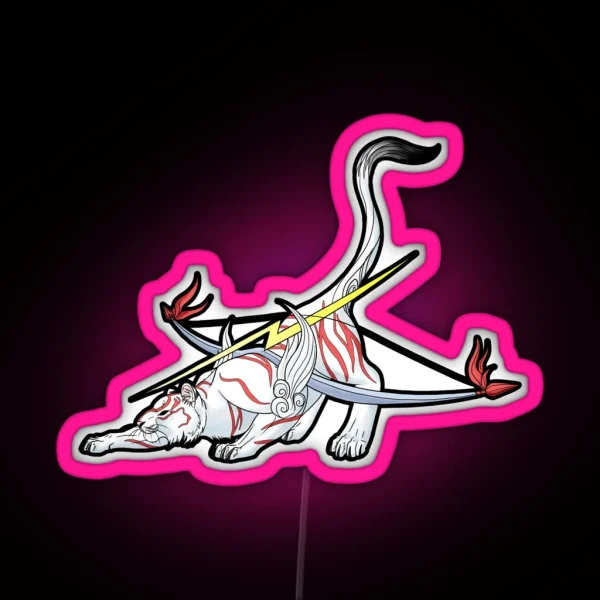 Gekigami Okami RGB Neon Sign
