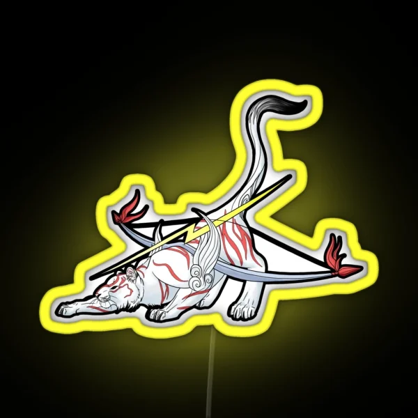 Gekigami Okami RGB Neon Sign