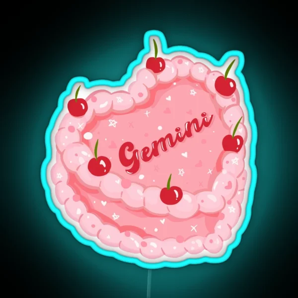 Gemini Cake RGB Neon Sign