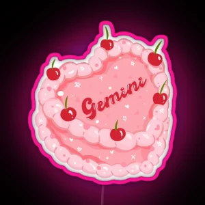 Gemini Cake RGB Neon Sign