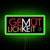 Neon Gemütlichkeit Sign for Homes and Businesses in Milwaukee Wisconsin