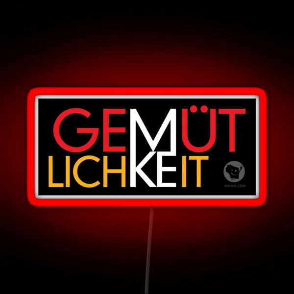Gemutlichkeit MKE Wis Kid Led 2 RGB Neon Sign