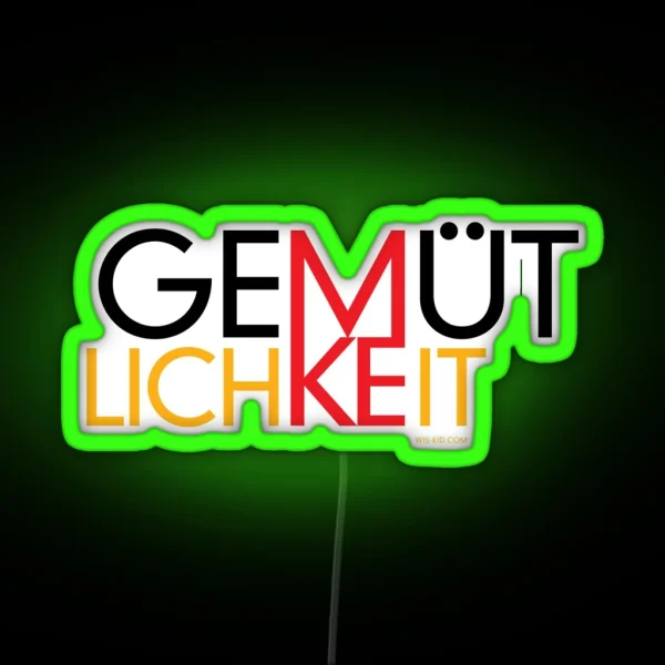 Gemutlichkeit MKE Wis Kid RGB Neon Sign