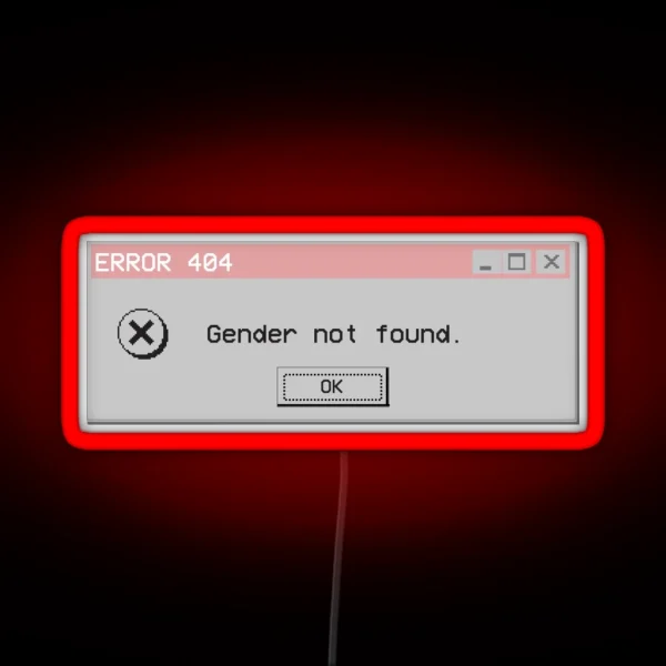 Gender Not Found RGB Neon Sign