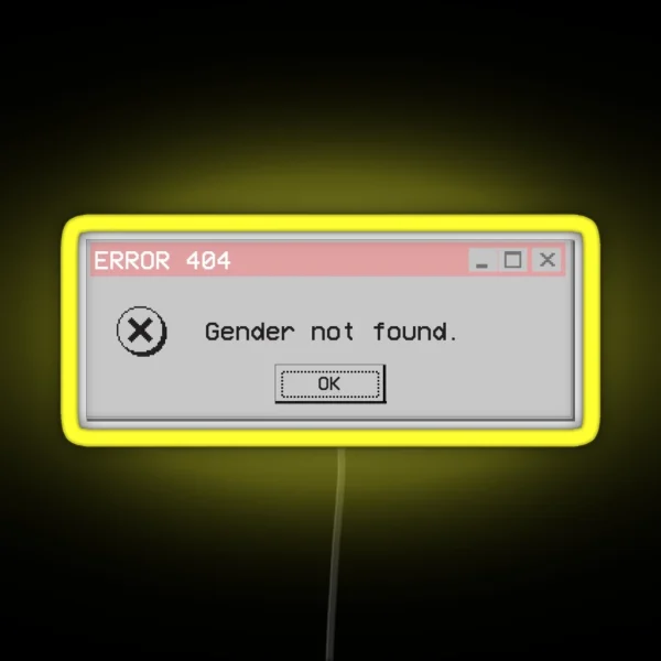 Gender Not Found RGB Neon Sign