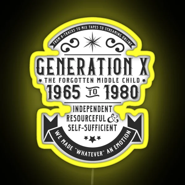 Generation X The Middle Child RGB Neon Sign