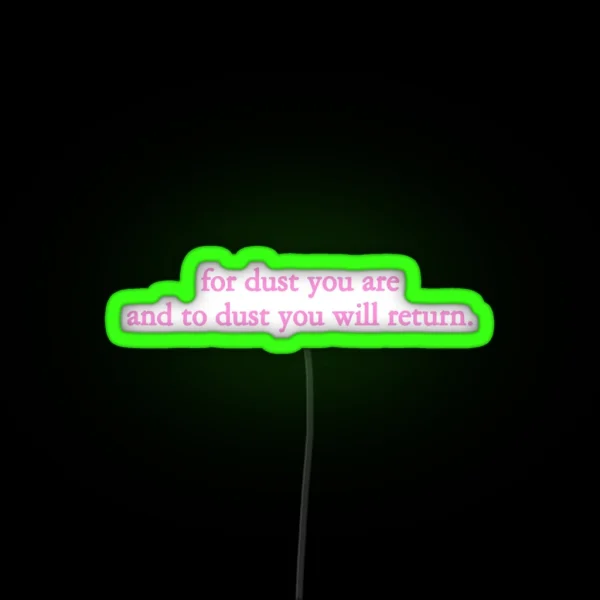 Genesis 3 19 RGB Neon Sign