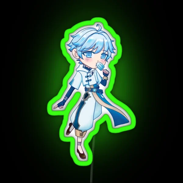 Genshin Chongyun Chibi RGB Neon Sign