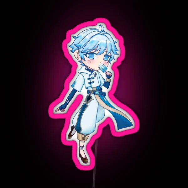 Genshin Chongyun Chibi RGB Neon Sign