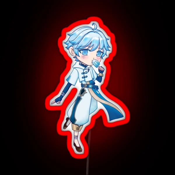 Genshin Chongyun Chibi RGB Neon Sign