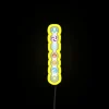 Vibrant Vertical RGB Neon Sign Featuring Elements from Genshin Impact