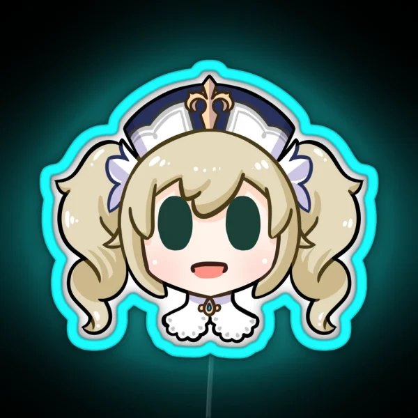 Genshin Impact Barbara Chibi Head RGB Neon Sign
