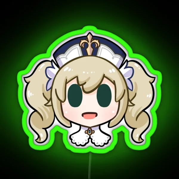 Genshin Impact Barbara Chibi Head RGB Neon Sign