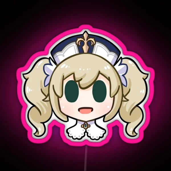 Genshin Impact Barbara Chibi Head RGB Neon Sign