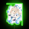 RGB Illuminated Neon Sign Featuring Genshin Impact's Beloved Character Barbara