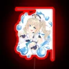 Genshin Impact Barbara colorful neon sign for gamers and fans.