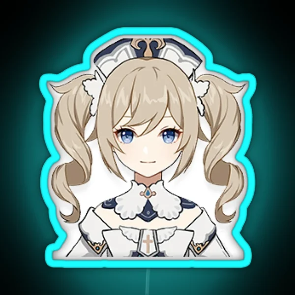 Genshin Impact Character Pixel Art RGB Neon Sign