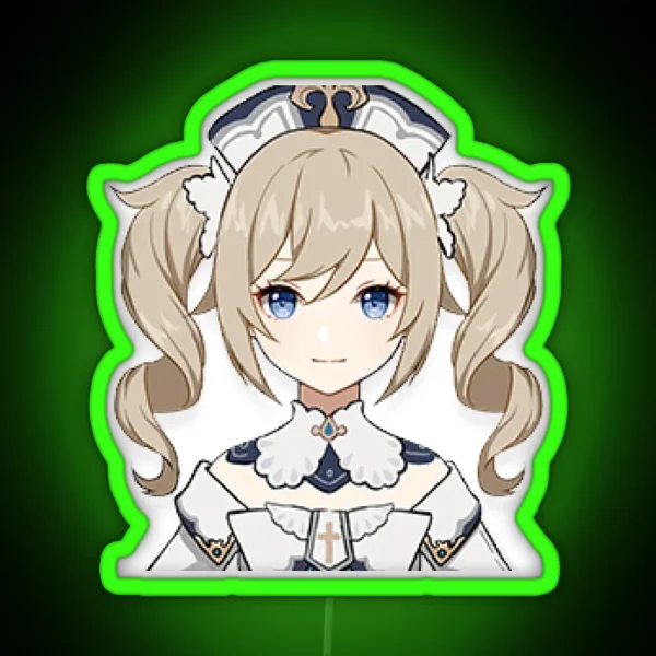 Genshin Impact Character Pixel Art RGB Neon Sign