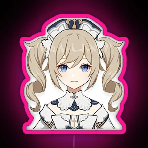 Genshin Impact Character Pixel Art RGB Neon Sign
