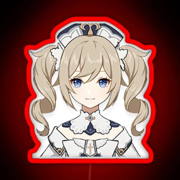 Genshin Impact Character Pixel Art RGB Neon Sign