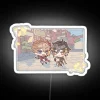 Adorable Aetherial Couple - Childe & Zhongli Chibi Neon Sign