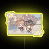 LED Genshin Impact Chibi Art Neon Sign with Zhongli Childe Figures