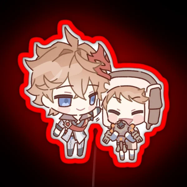 Genshin Impact Chibi Childe RGB Neon Sign