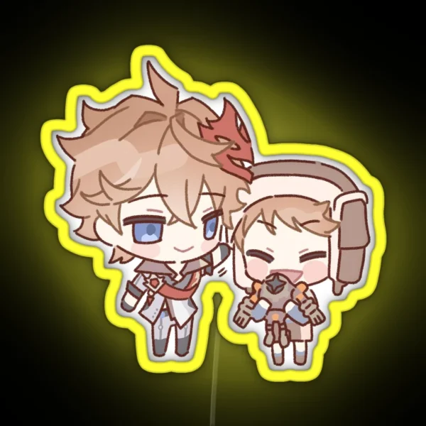 Genshin Impact Chibi Childe RGB Neon Sign