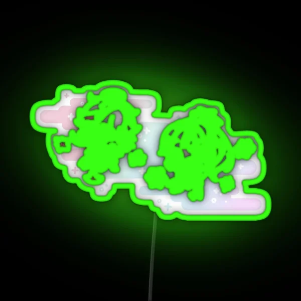 Genshin Impact Chibi Kazhuha And Ayaka RGB Neon Sign