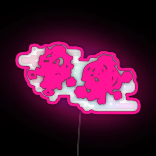 Genshin Impact Chibi Kazhuha And Ayaka RGB Neon Sign