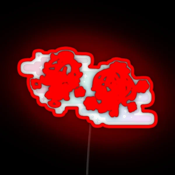 Genshin Impact Chibi Kazhuha And Ayaka RGB Neon Sign