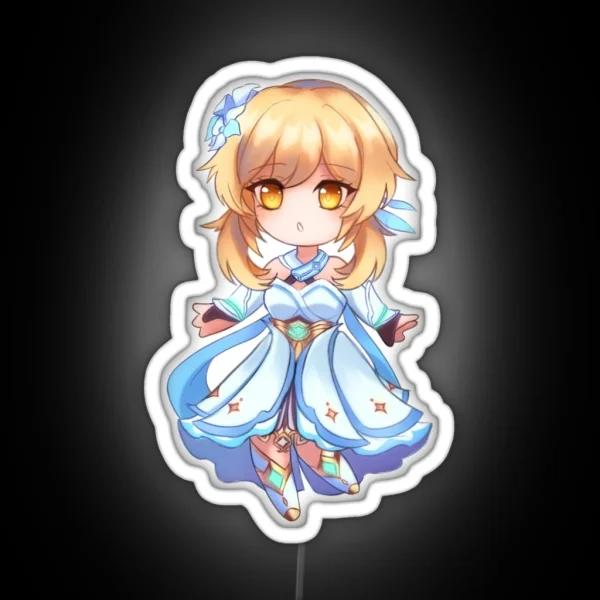 Genshin Impact Chibi Lumine RGB Neon Sign