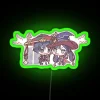 Genshin Impact Chibi Mona and Scaramouche Illuminated RGB Neon Light Sign