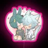 Vibrant Genshin Impact Chibi Xingyun themed RGB neon digital art display.